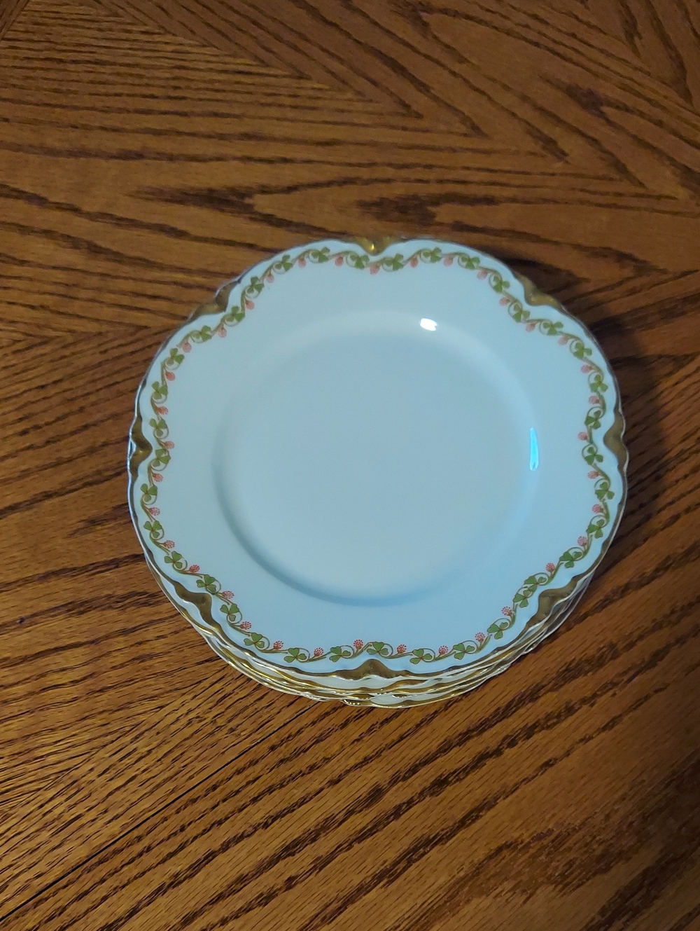 Haviland Limoges France Clover Leaf Salad Plates - Set Of 5